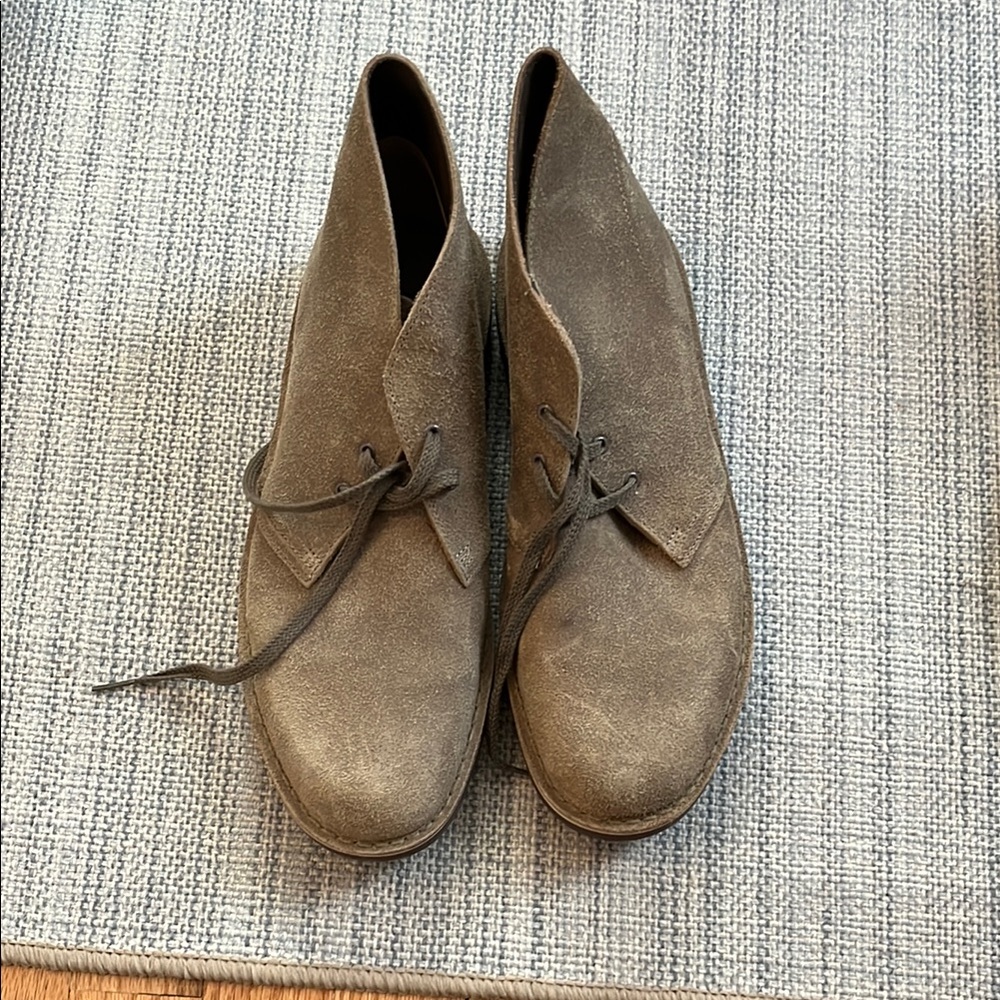 Tan Suede Lace-Up Ankle Boots